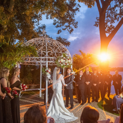 Couple with orange light